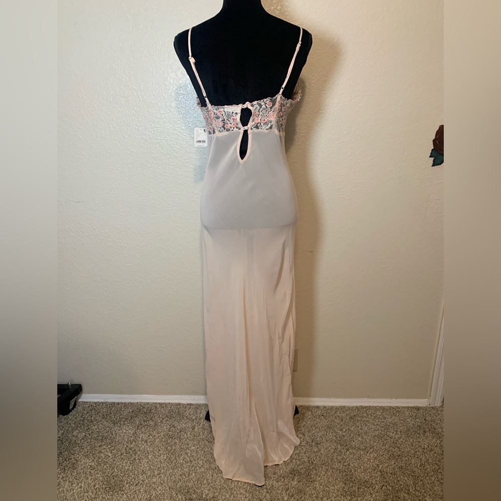 NWT Intimately Free People Midnight Magic Maxi Slip Dress Pink Beaded Medium - Picture 9 of 16
